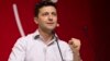 Ukraine -- In this Thursday, May 23, 2019, photo, Ukrainian President Volodymyr Zelenskiy gestures while speaking during the іForum 2019 in Kiev, Ukraine